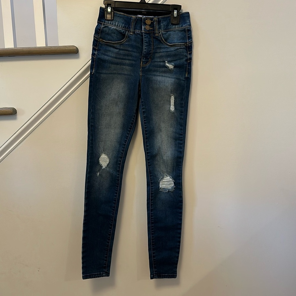 Vylette distressed skinny jeans women’s size 0